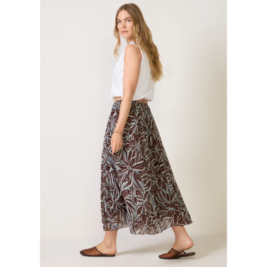 Victoria Zinn Floral Maxi Skirt - Chocolate Cherry