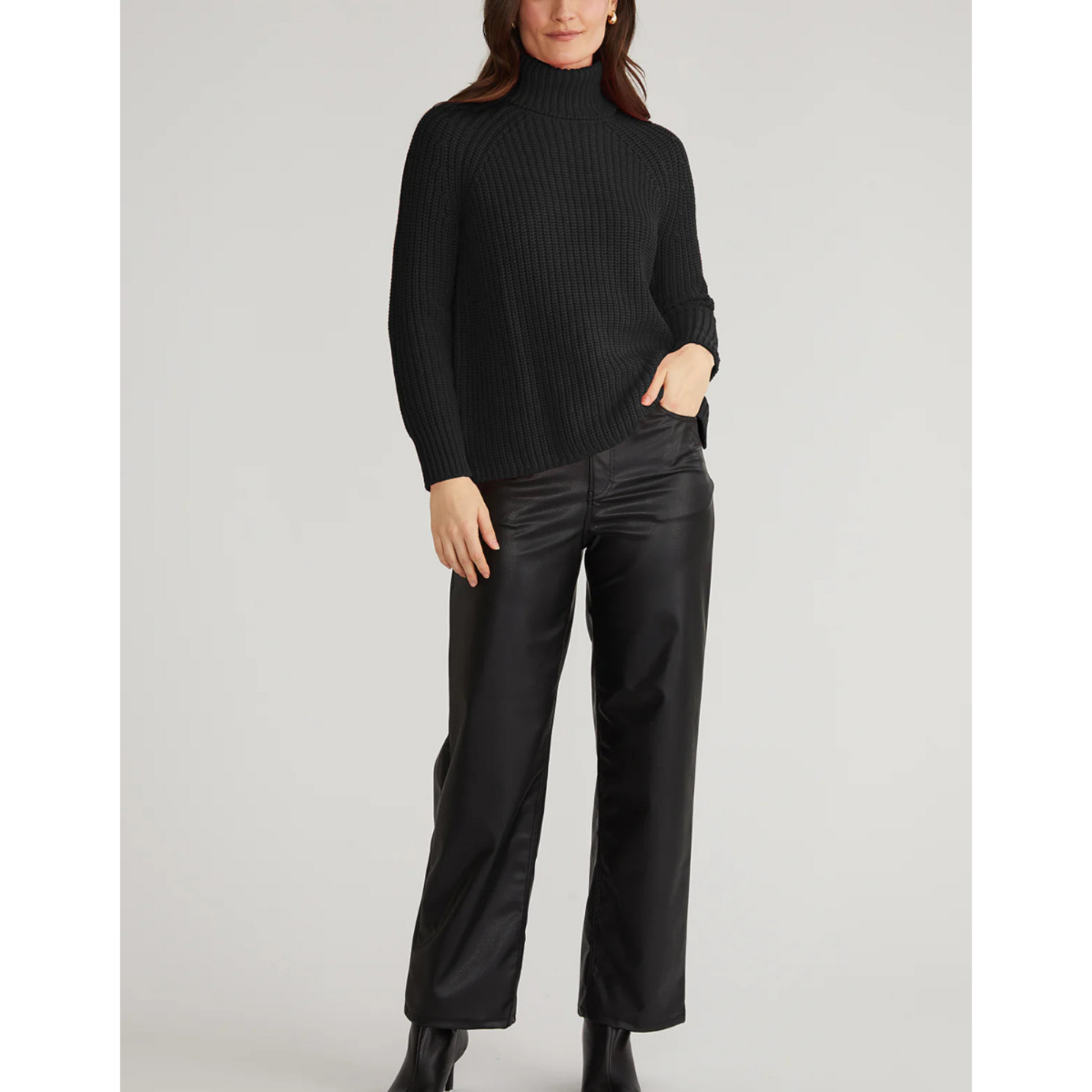 Stella Cotton Pullover - Black