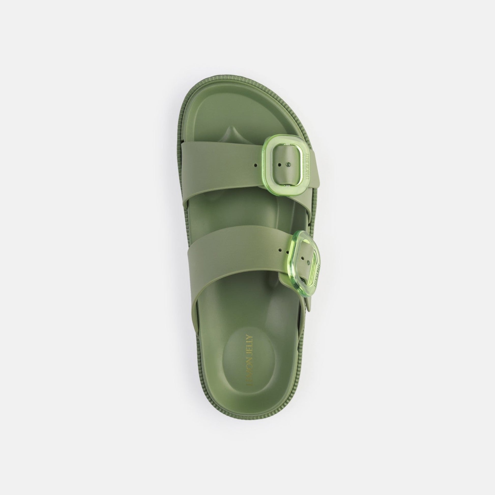 Elise Lilou Sandal Lucite Buckle- Kaki