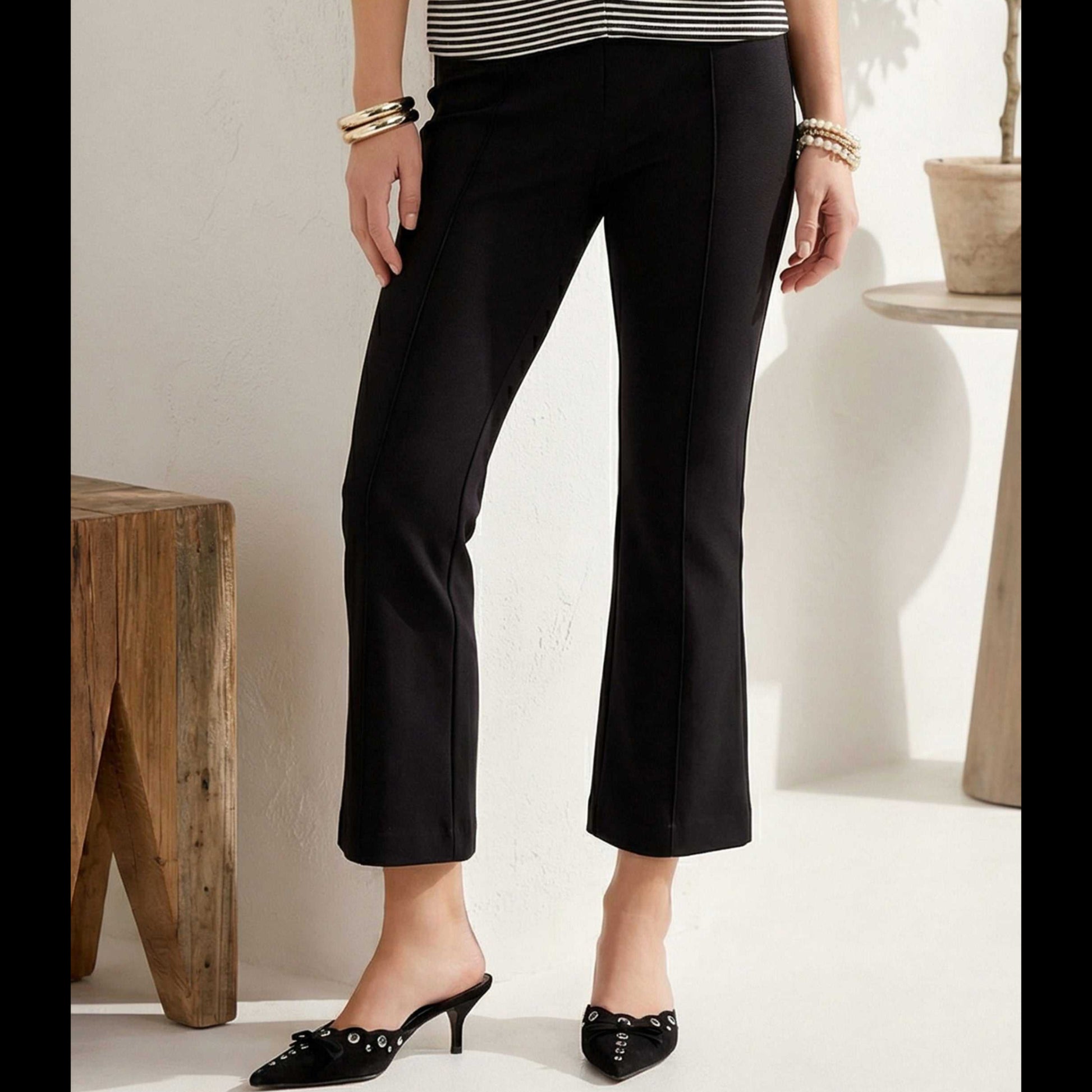 Sigourney Pintuck Pants - Black