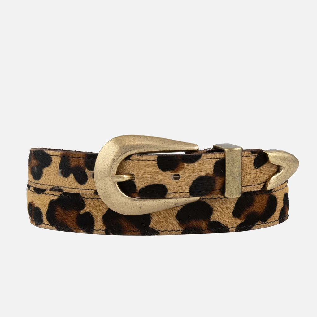 Adrie Leopard Skinny Belt