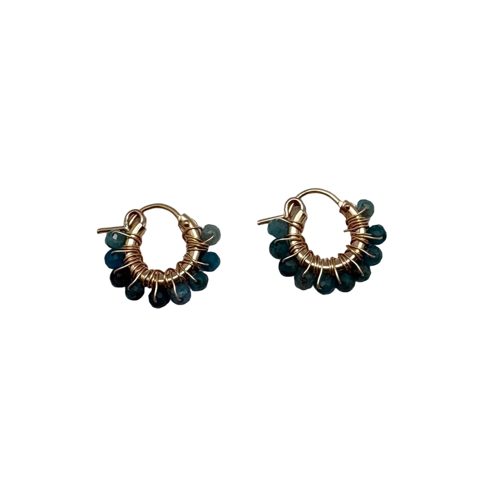 Diddi Mini Beaded Hoop - Apatite