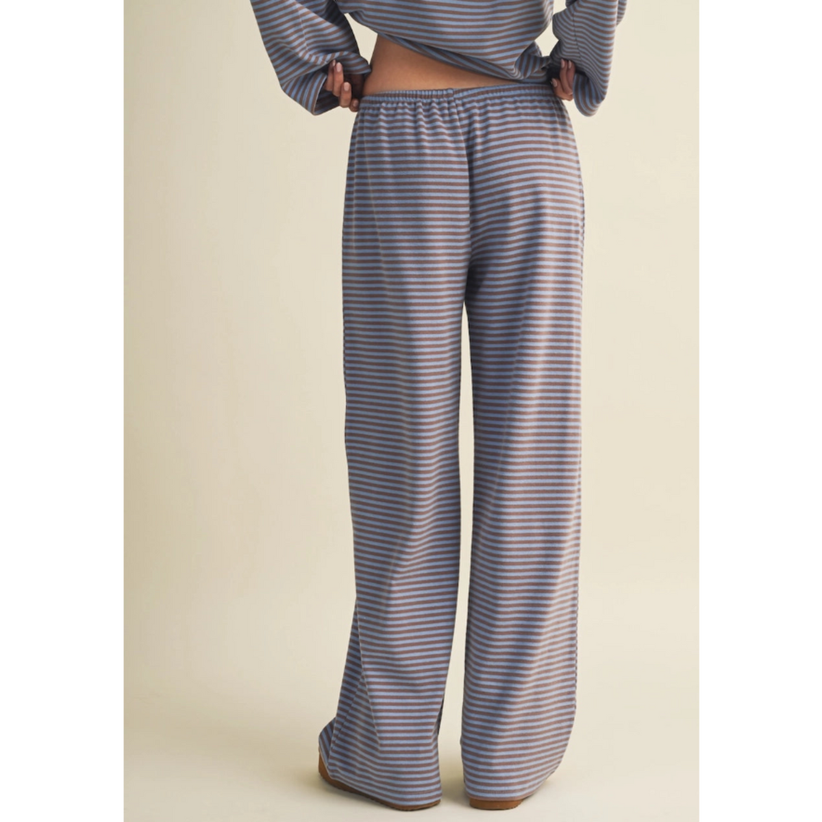 Stripe Lounge Pants - Blue Taupe