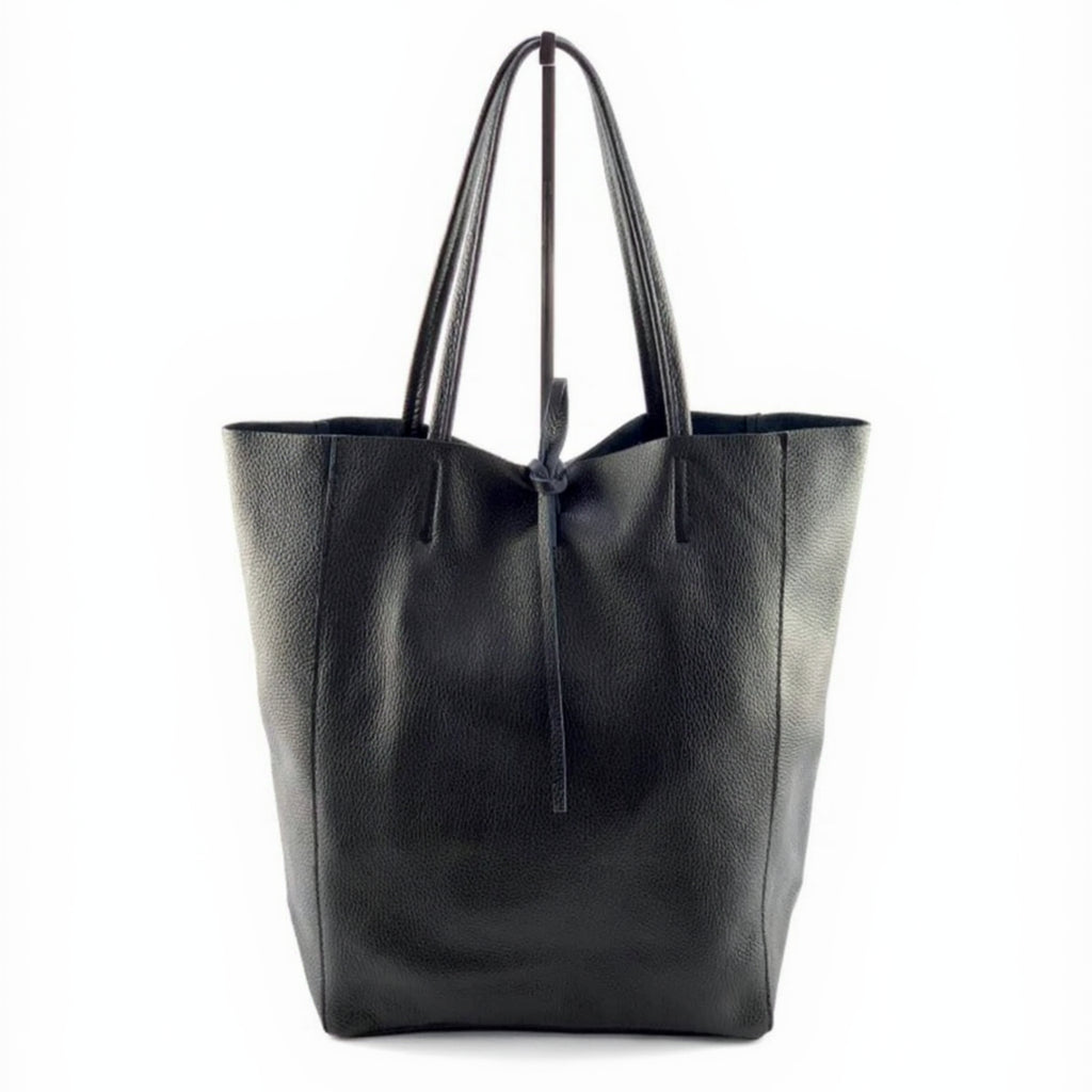 Leather Tote w/ Drawstrings