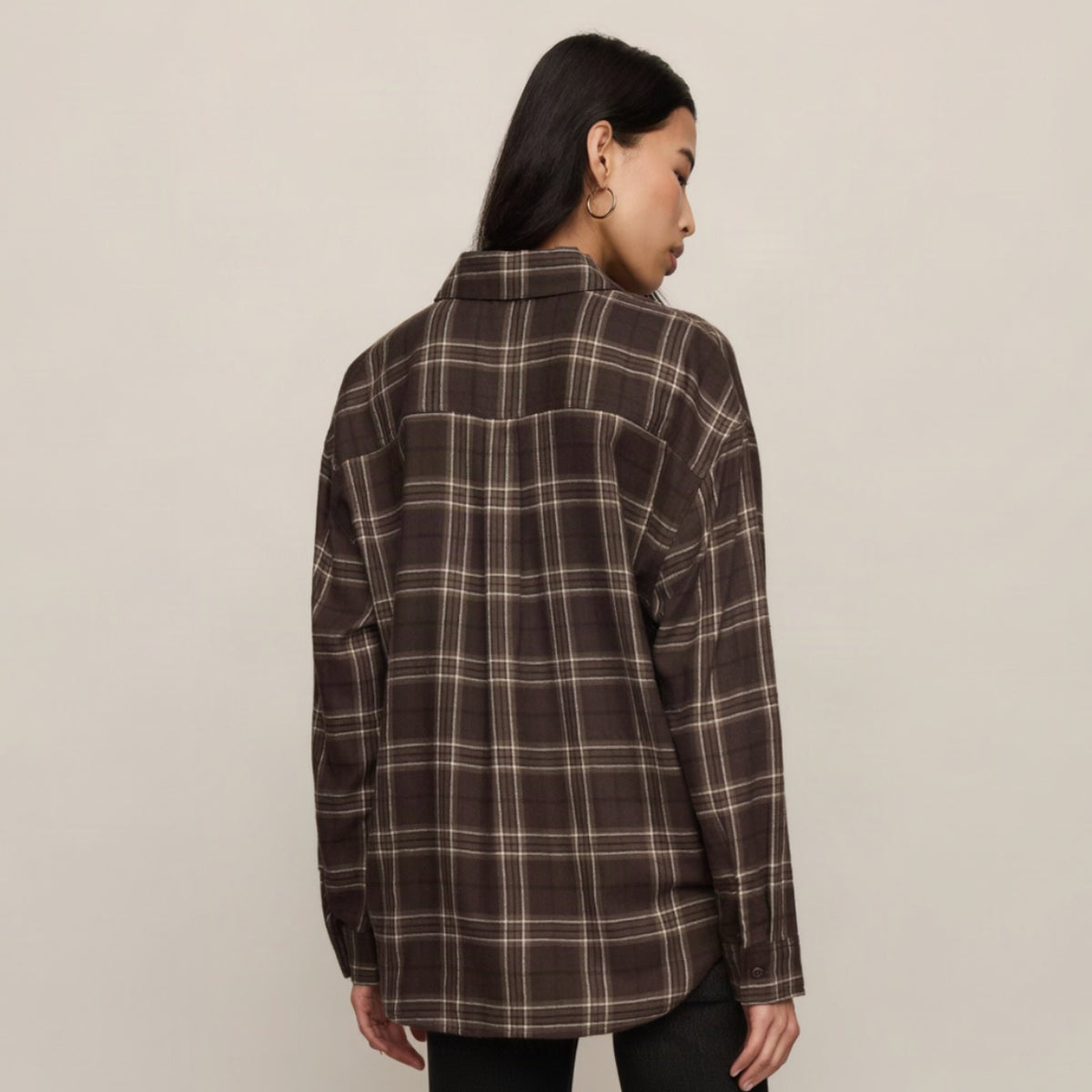 River Plaid Button Up - Dark Roast