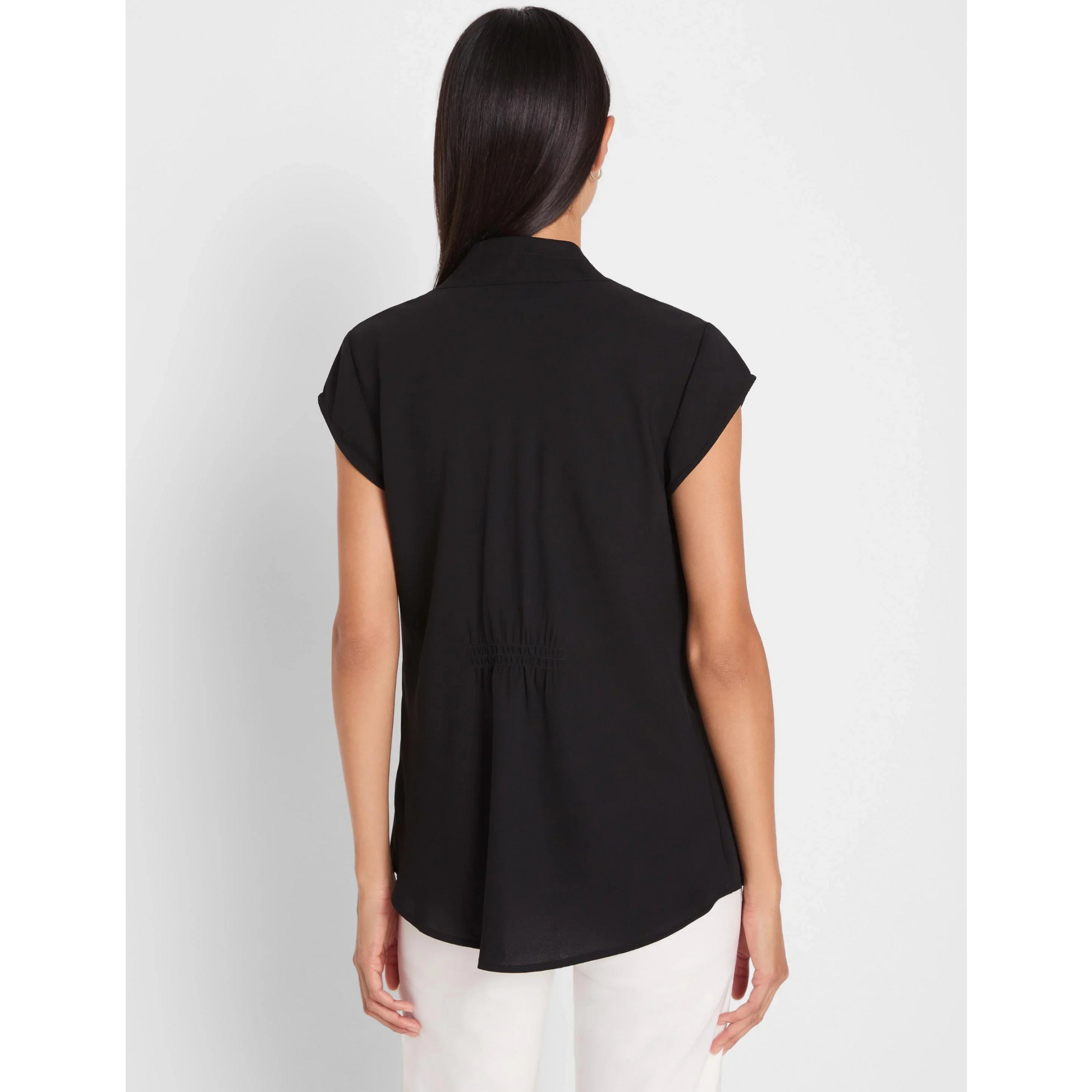 Cap Sleeve Day to Night Top - Black Onyx