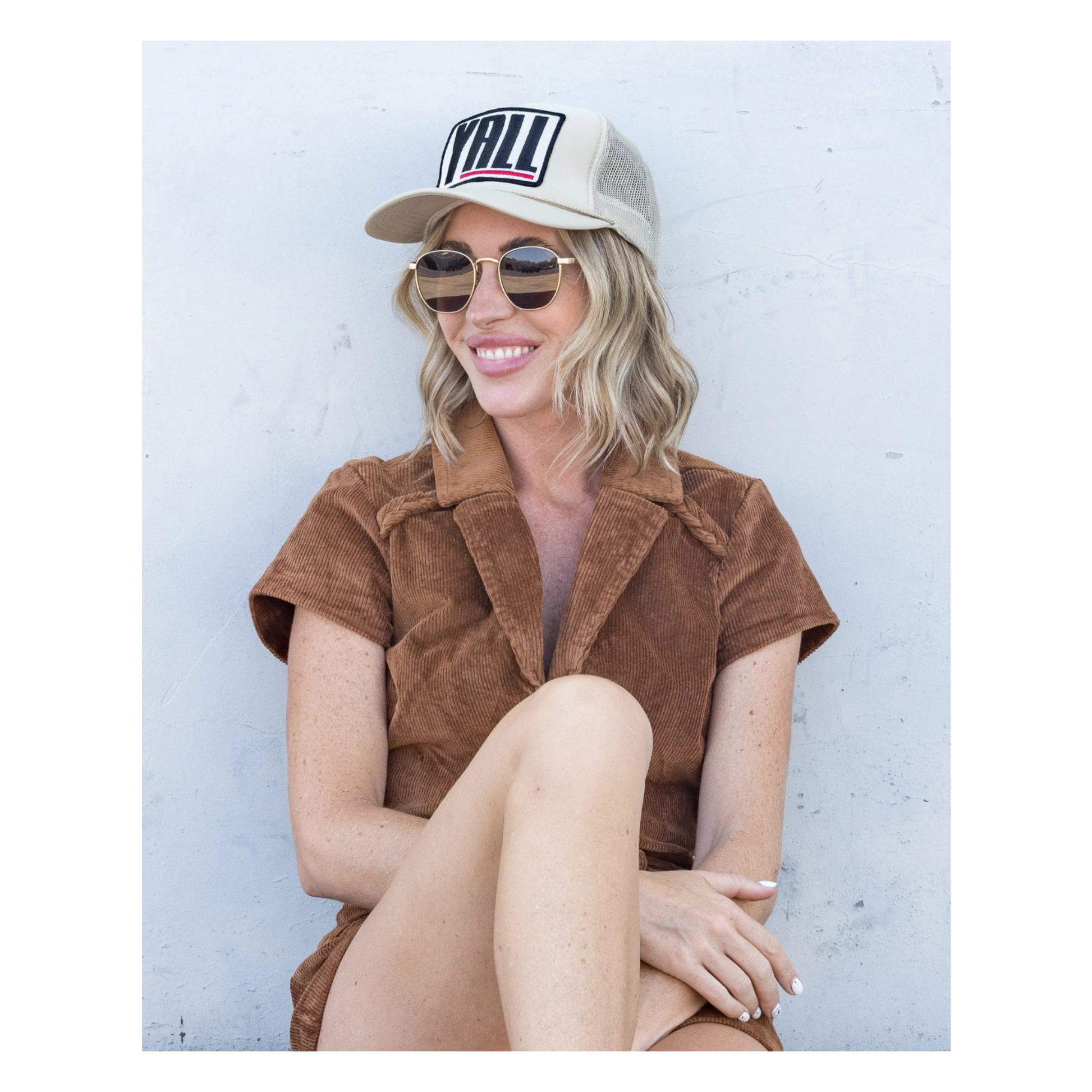 Yall Trucker Hat - Tan