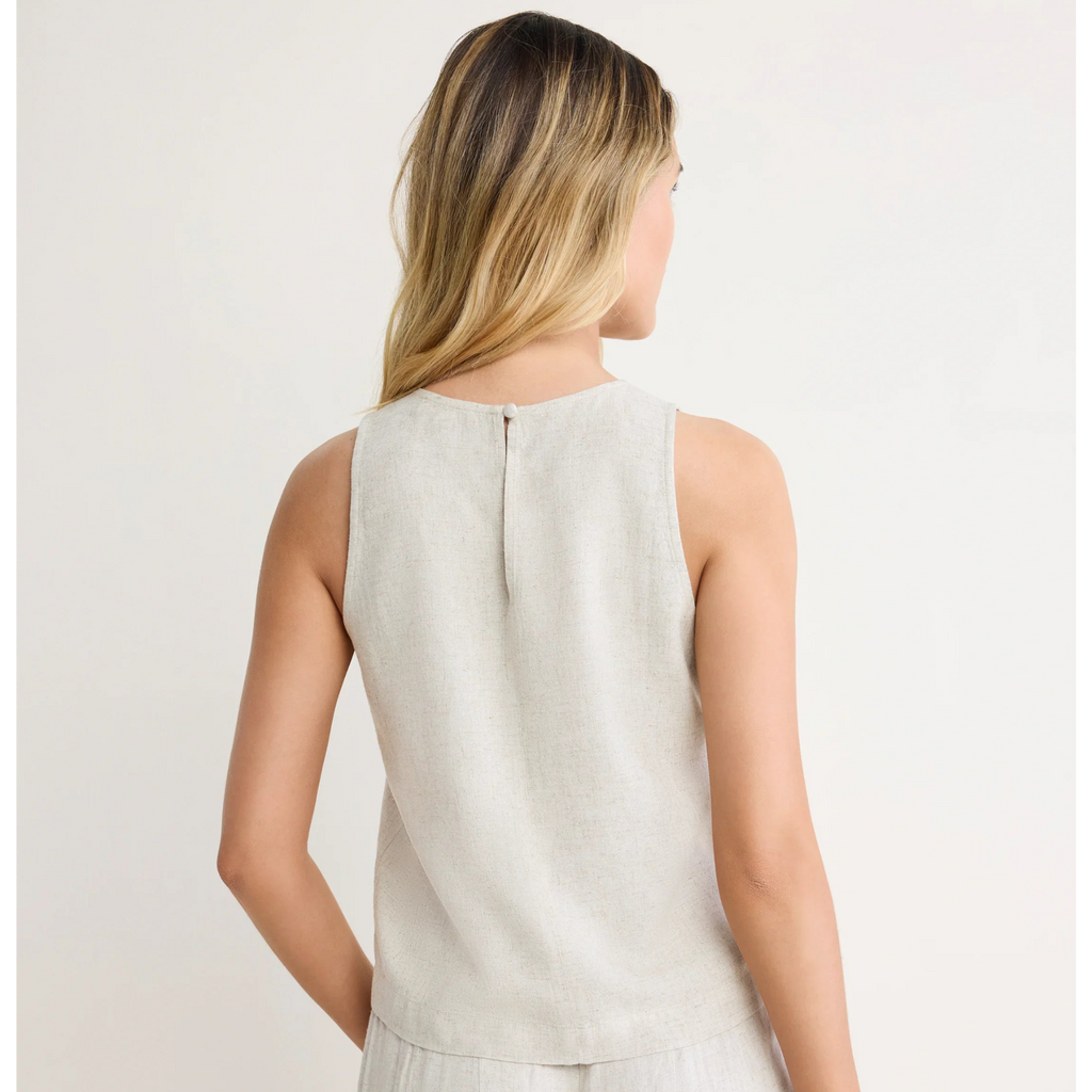 Linen Blend Stevie Tank - Natural