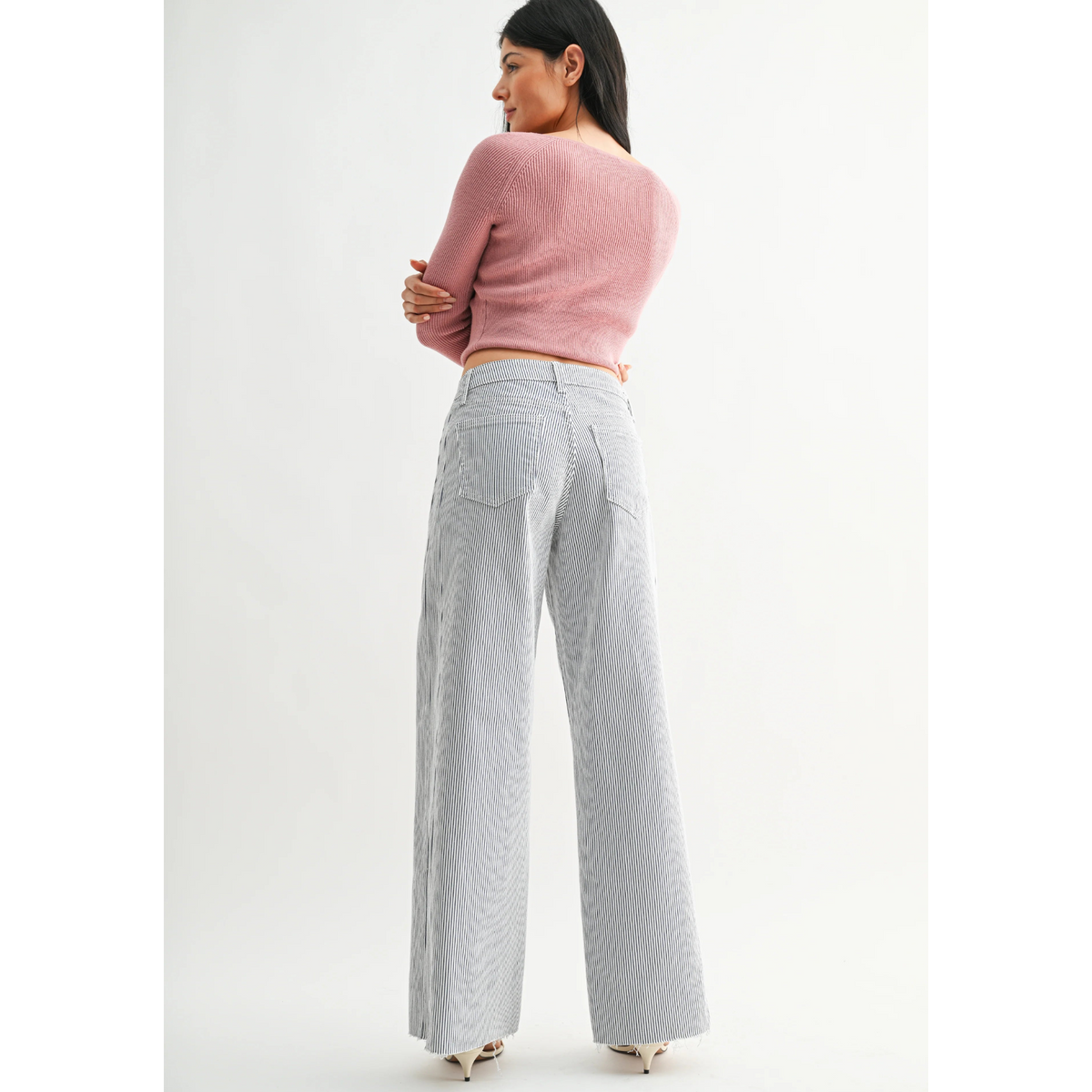 Side Panel Wide Leg - Stripe