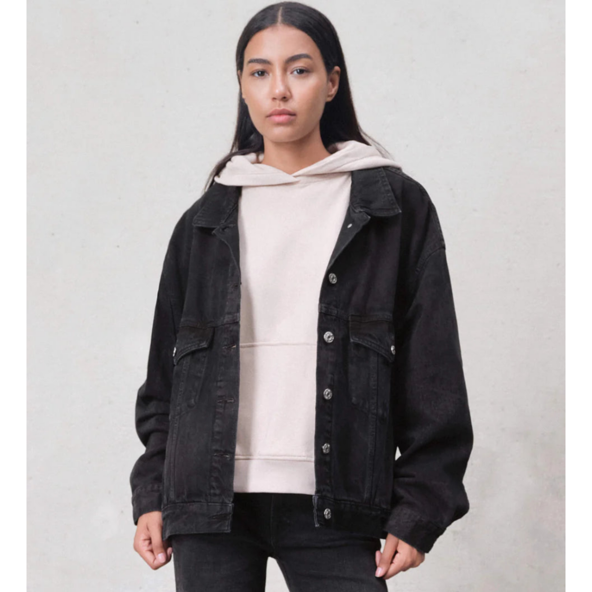 Cameron Trucker Jacket - Carbon Black