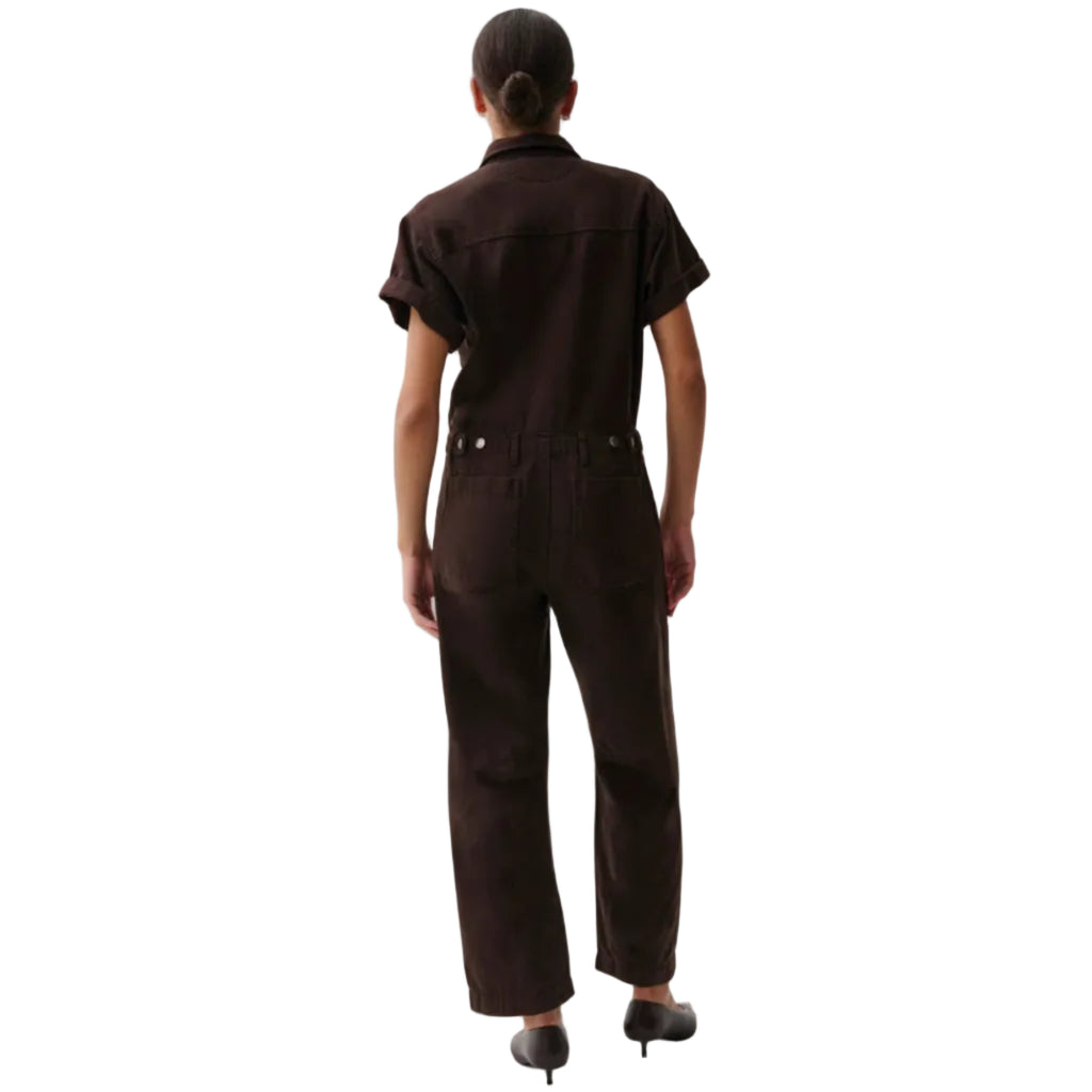 Cruz Barrel Leg Jumpsuit - Mocha