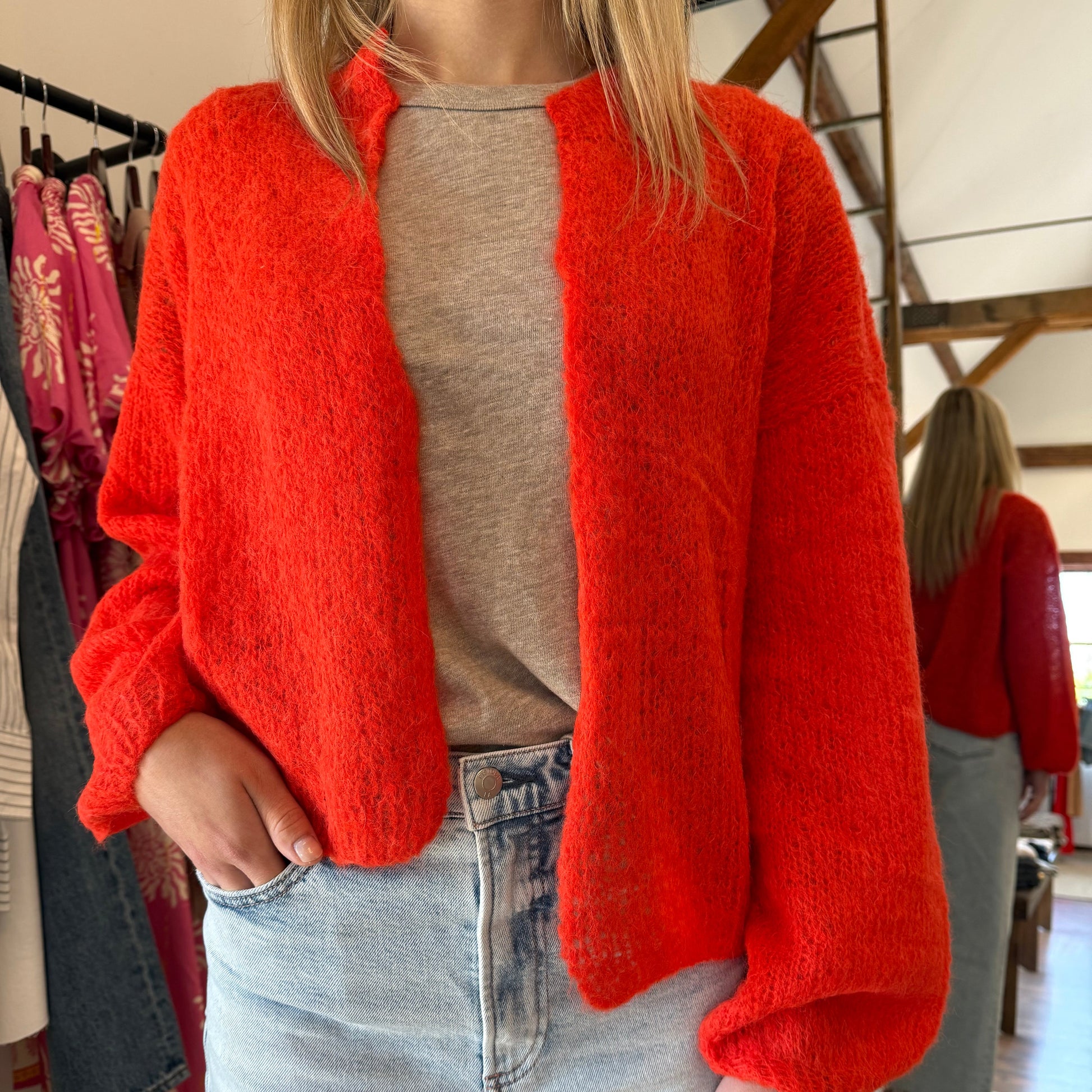 Ilona Cardigan - Electric Red