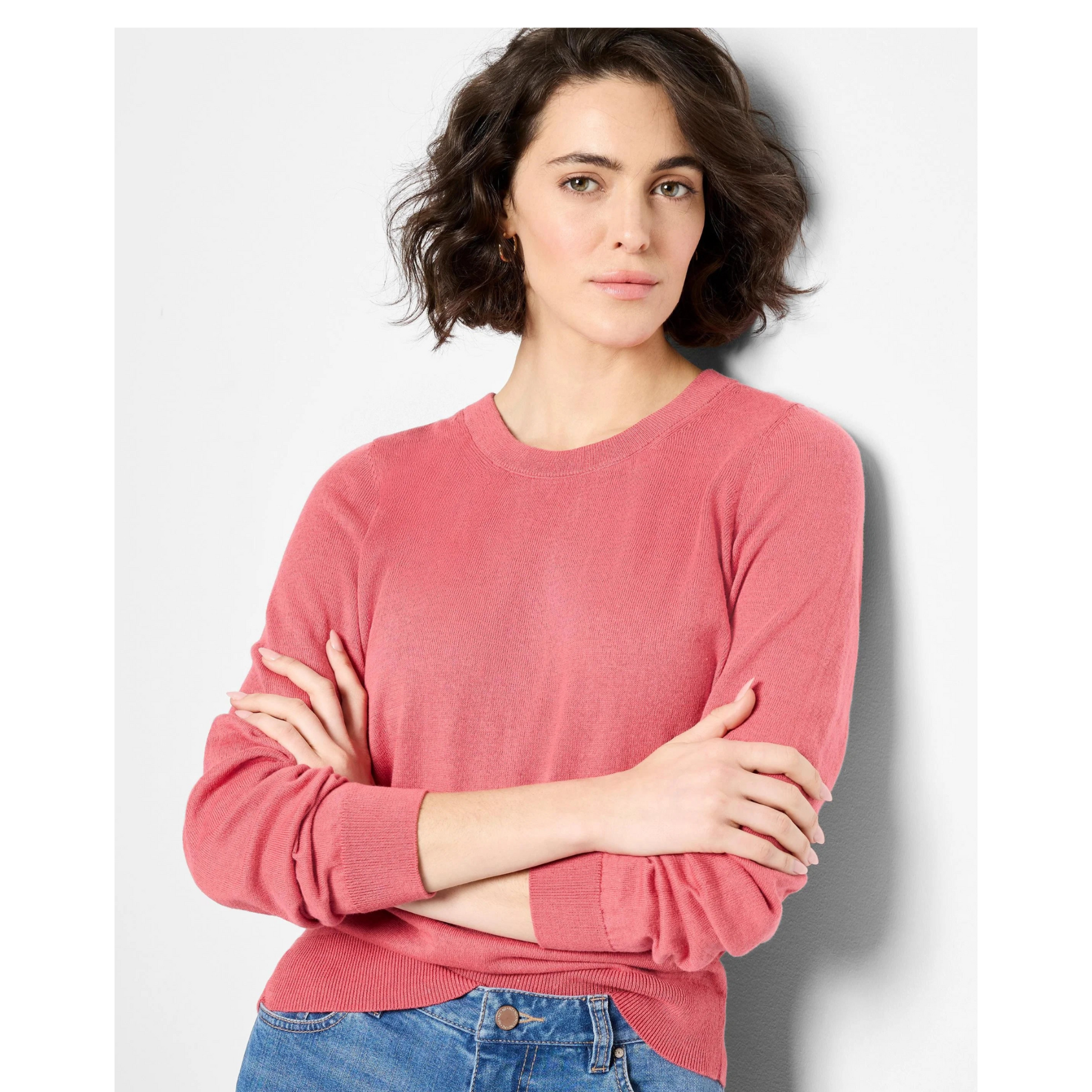 Cotton Crew Neck - Cranberry