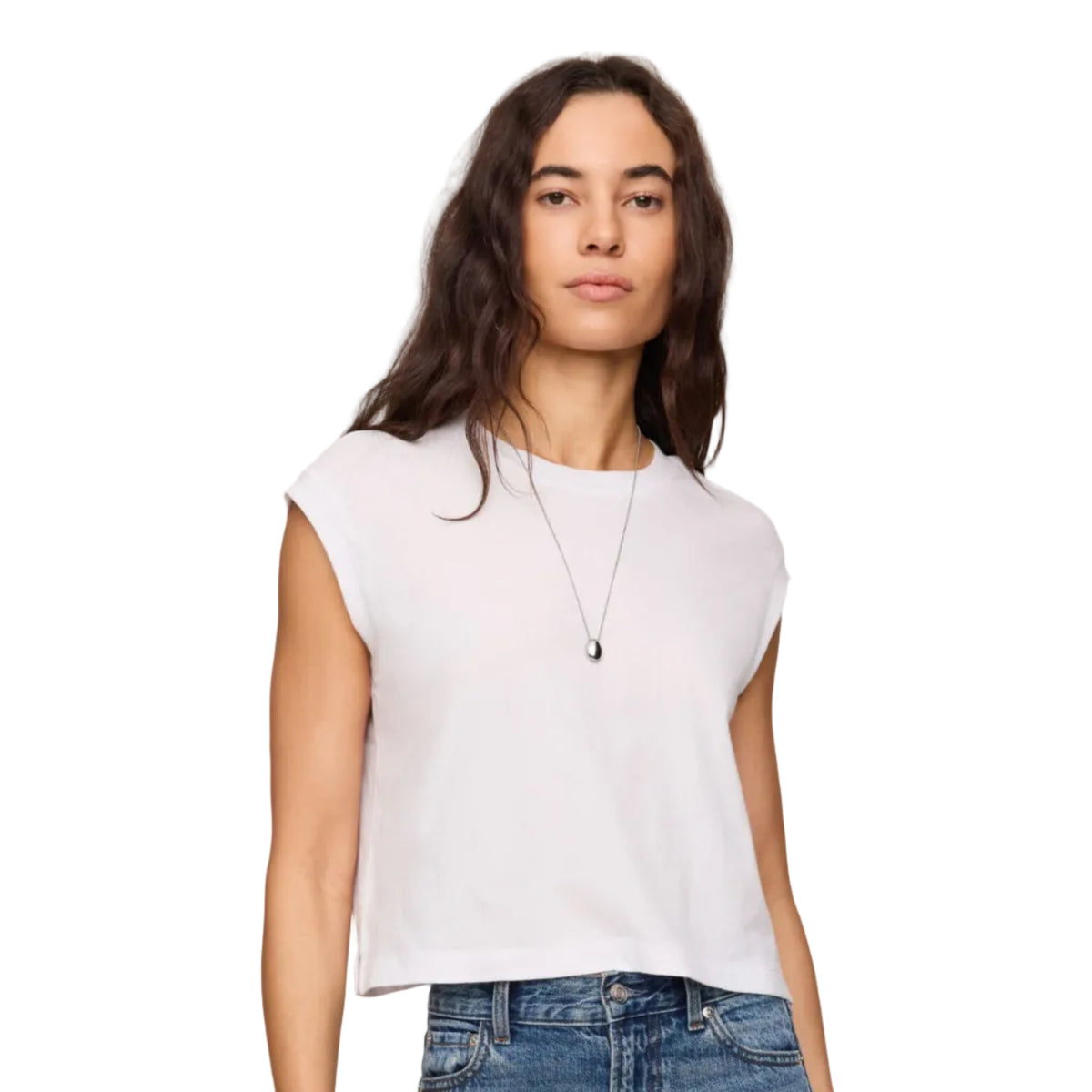 Flex Sleeveless Tee - White