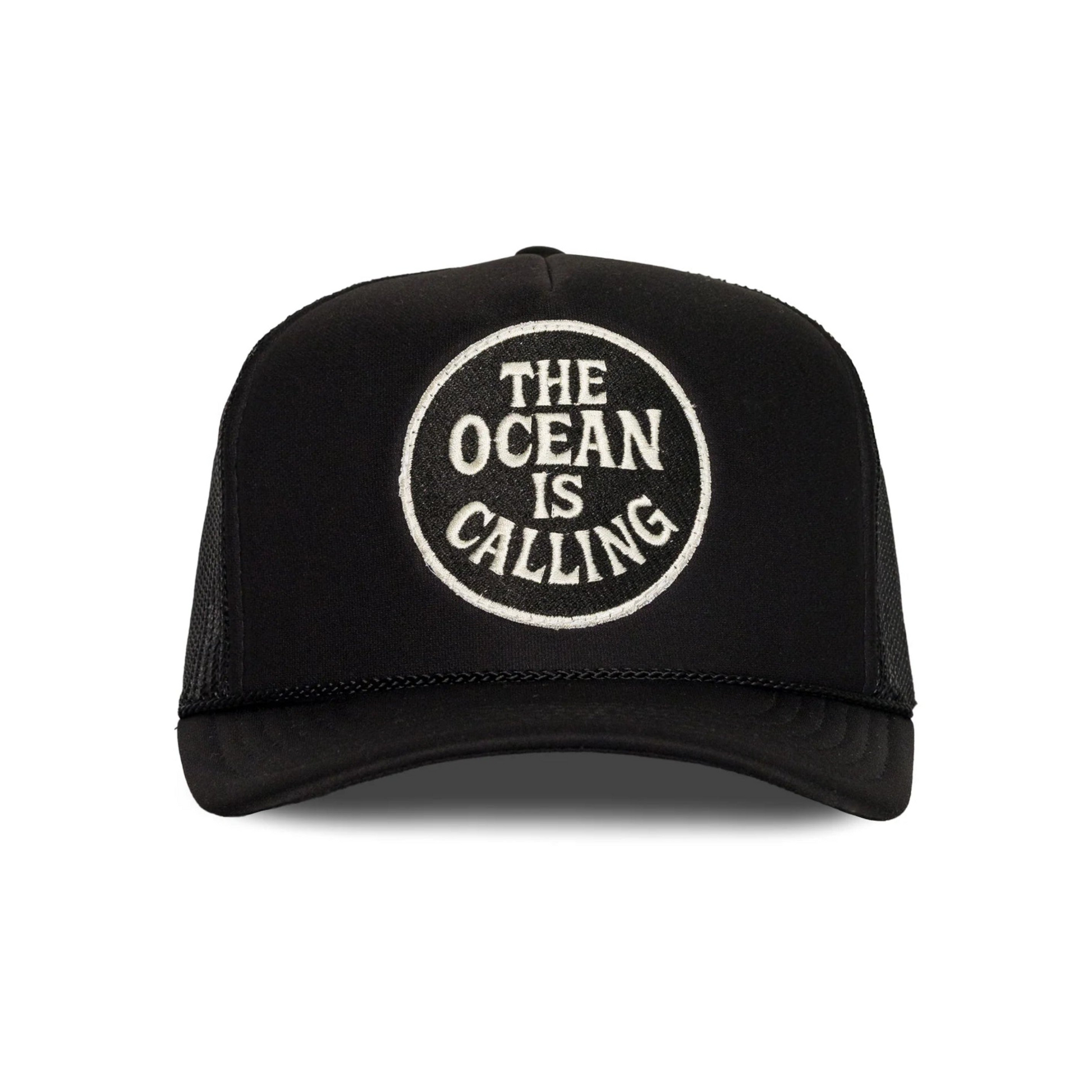 The Ocean is Calling Trucker Hat - Black