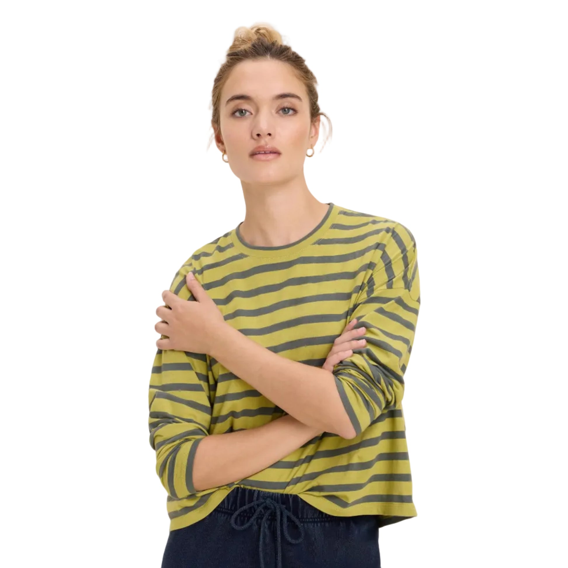 Soft Stripe Tee - Green