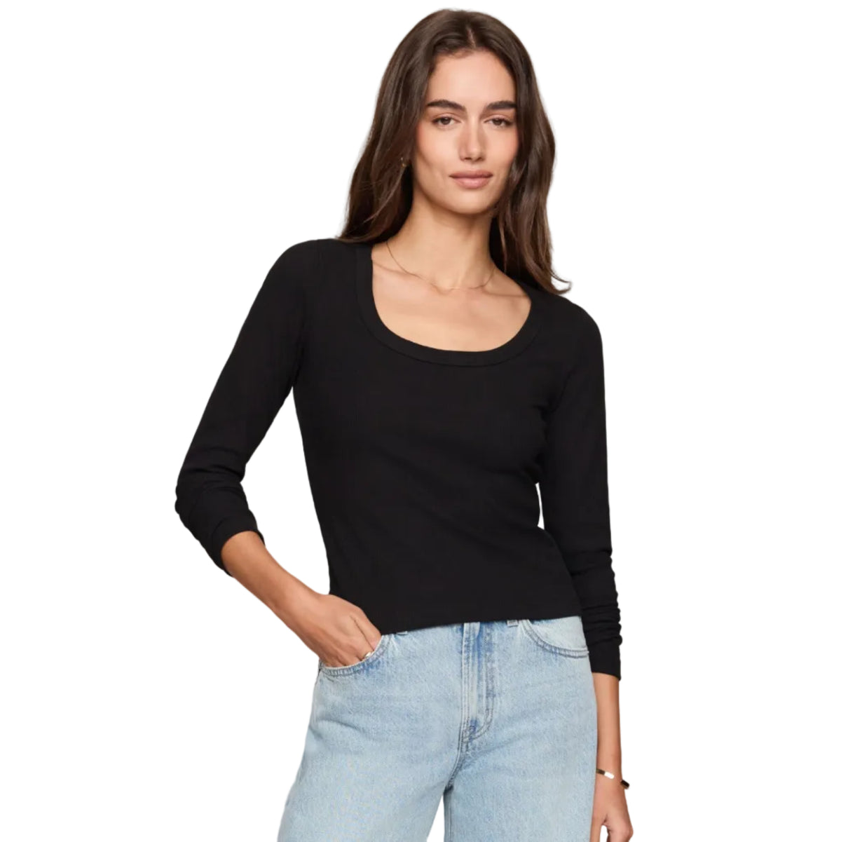 Greyson Scoop LS Tee - Black