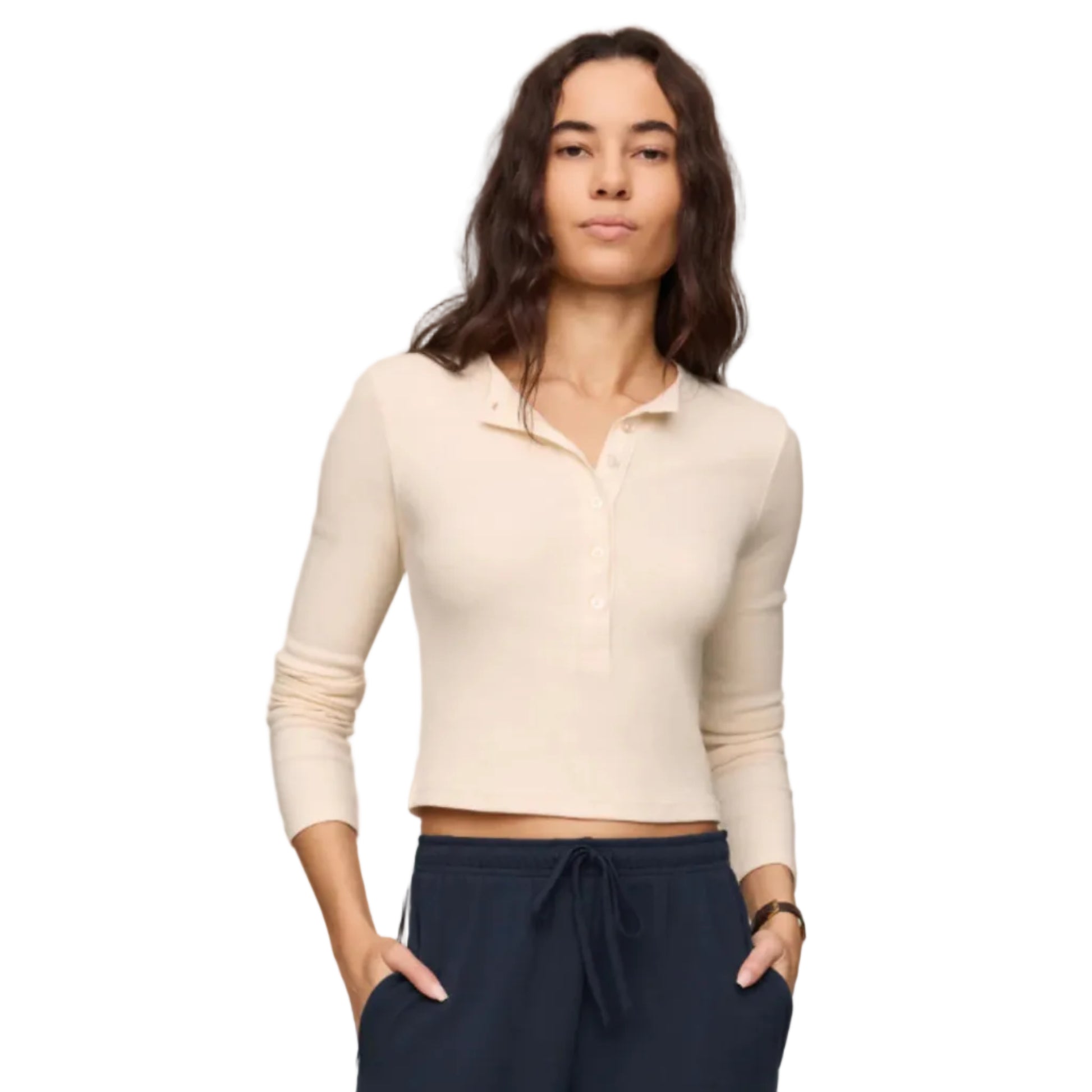 All In Henley Top - Sandstone