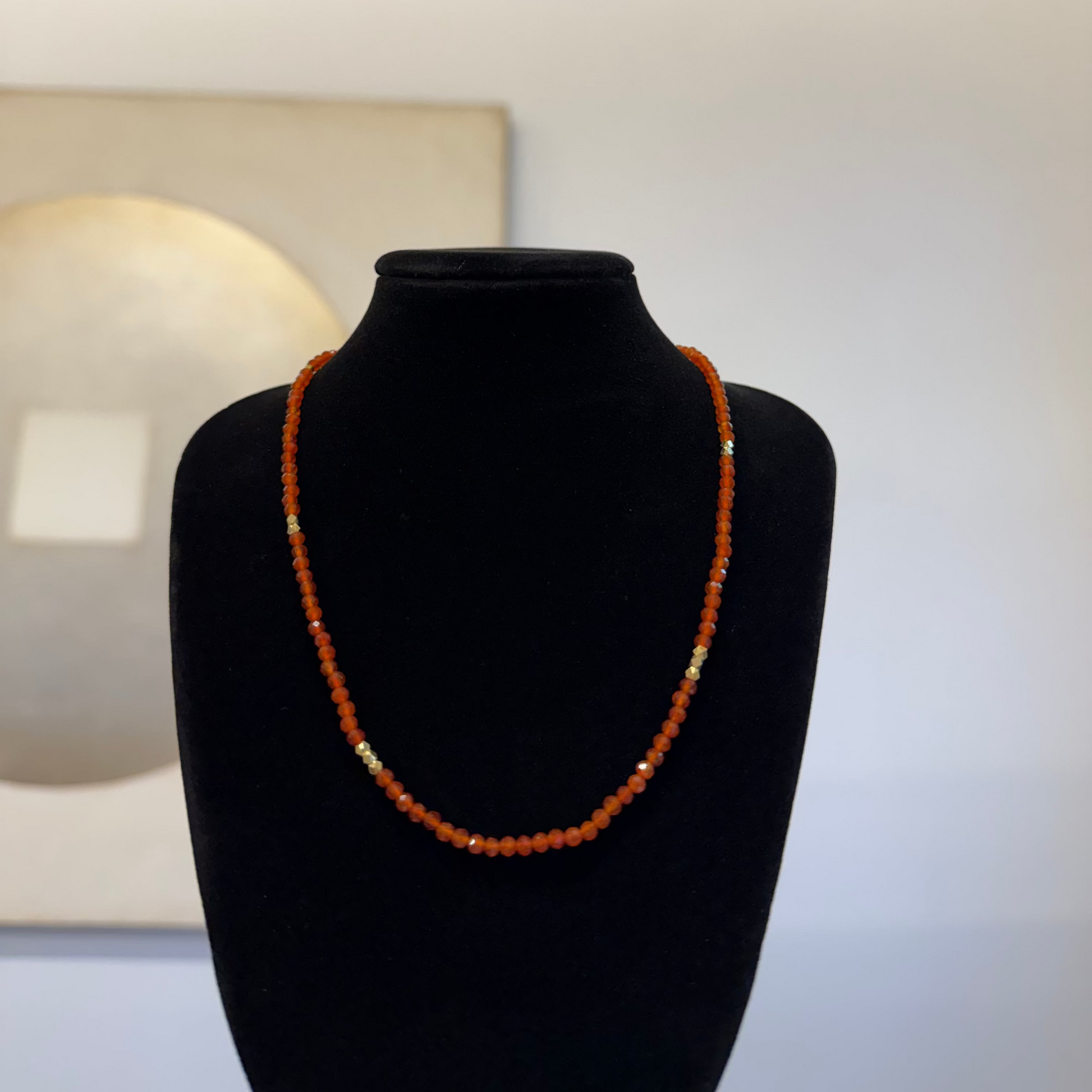 Sigrid Beaded Necklace - Cornelian