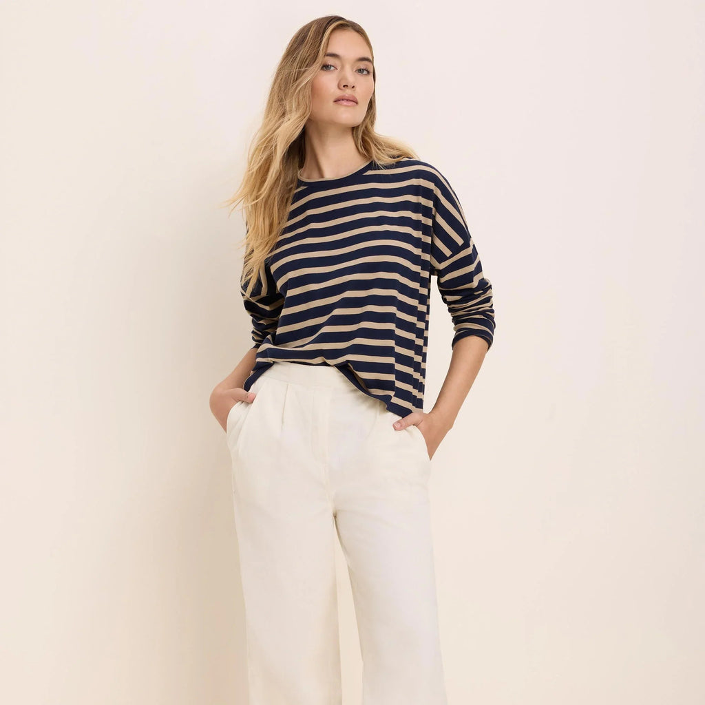Soft Stripe Tee - Indigo