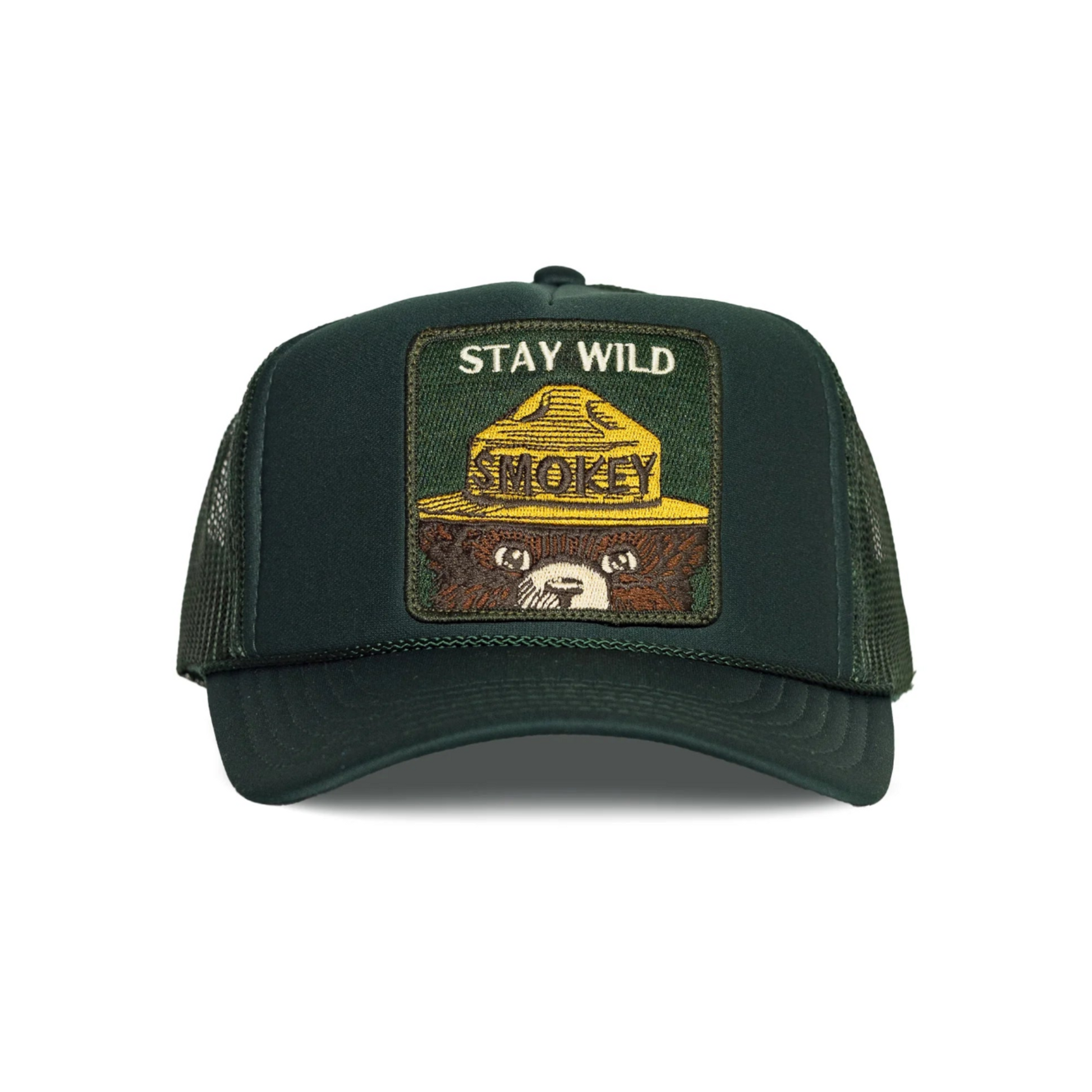 Stay Wild Trucker Hat - Emerald Green