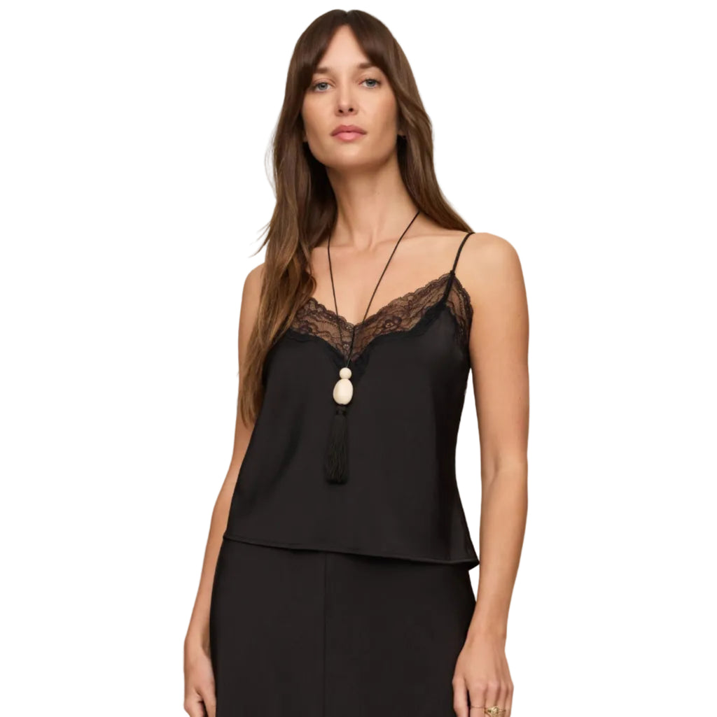 Kori Lace Inset Cami - Black