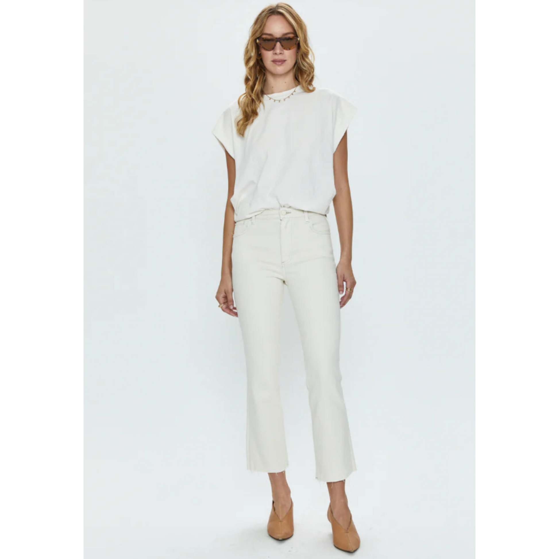 Lennon Cropped Flare - Sandstone