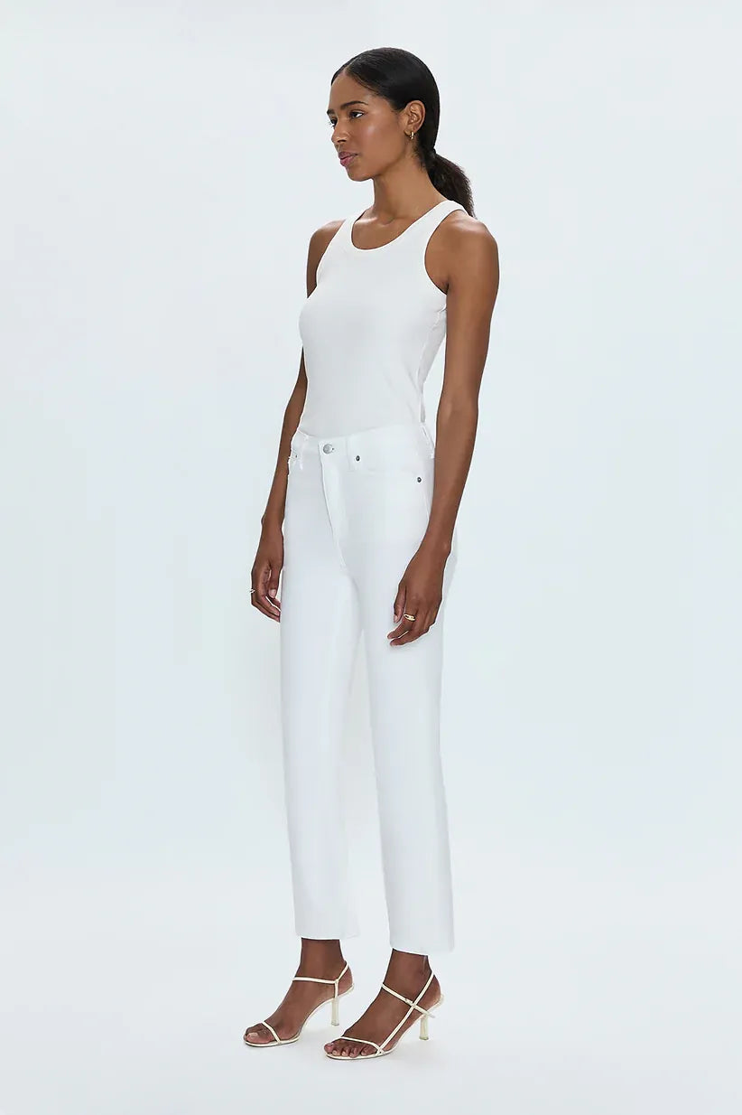Lennon Cropped Flare - White