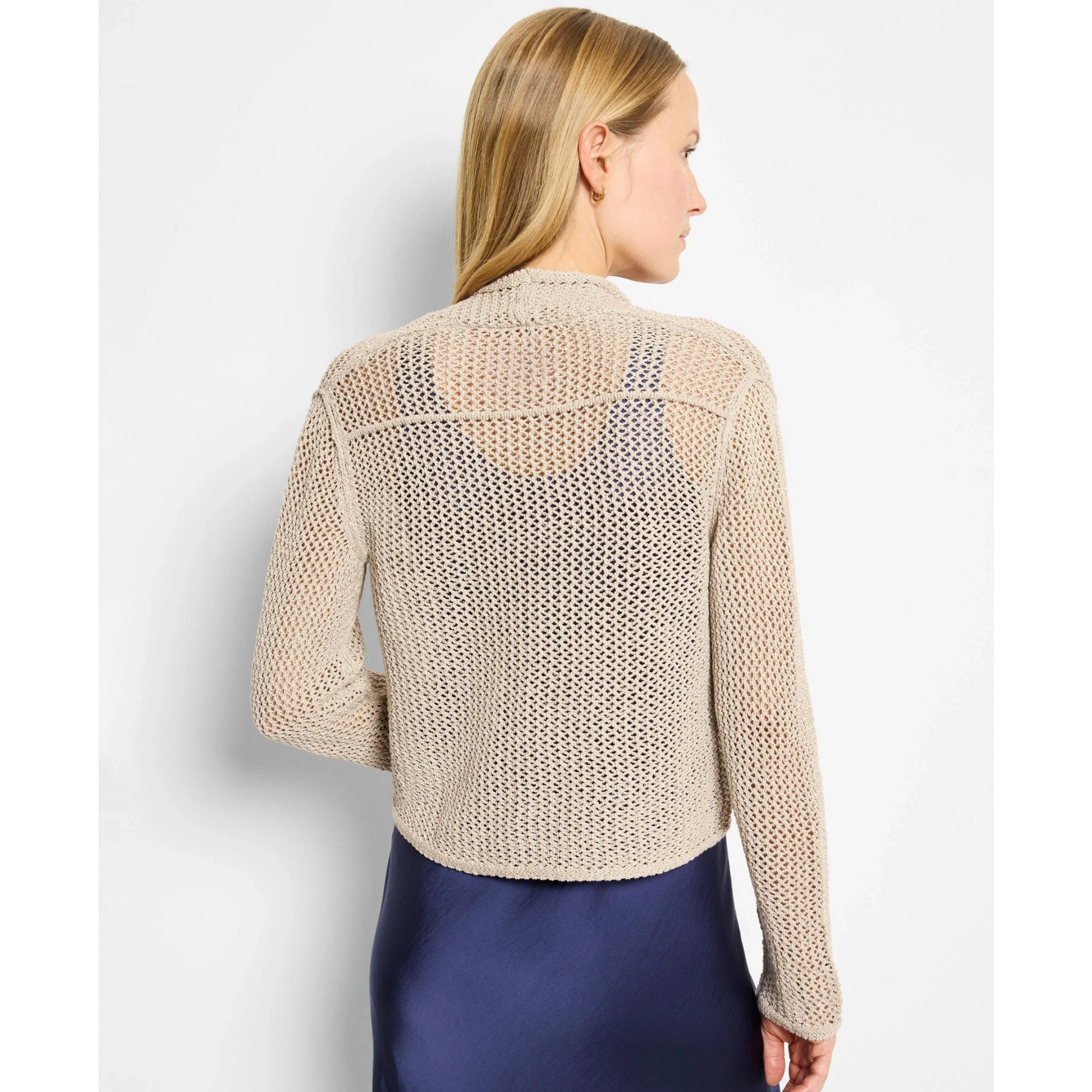 Mesh Cocoon Cardigan - Macadamia