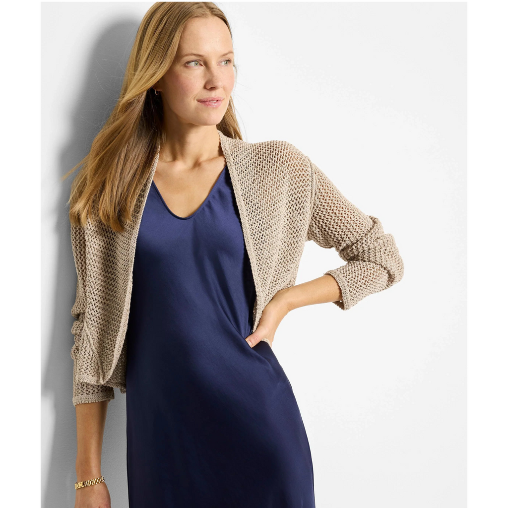 Mesh Cocoon Cardigan - Macadamia