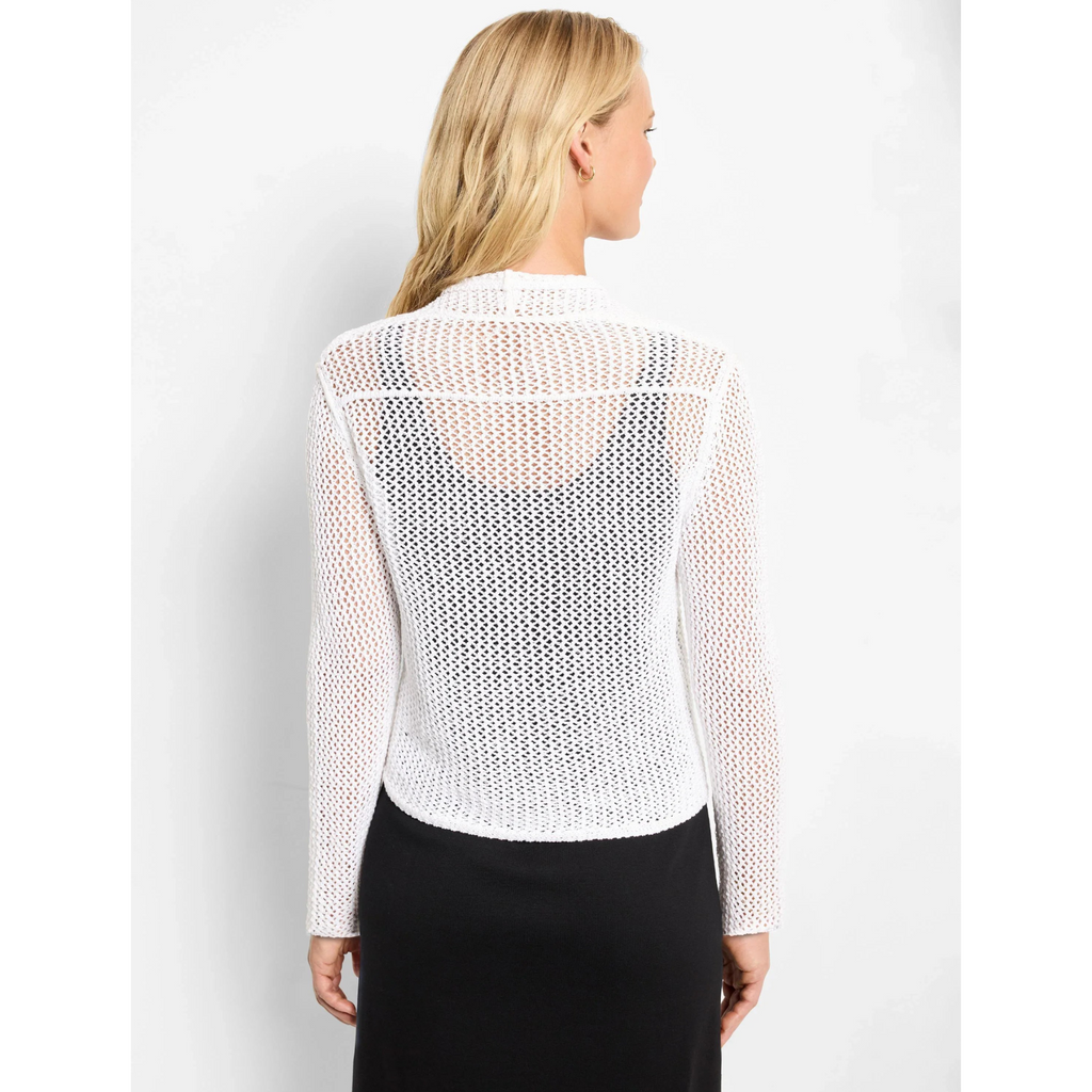 Mesh Cocoon Cardigan - Paper White