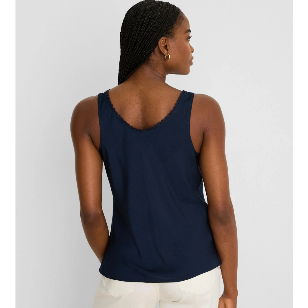 Lace Trim Day Gloss Tank - Dark Indigo