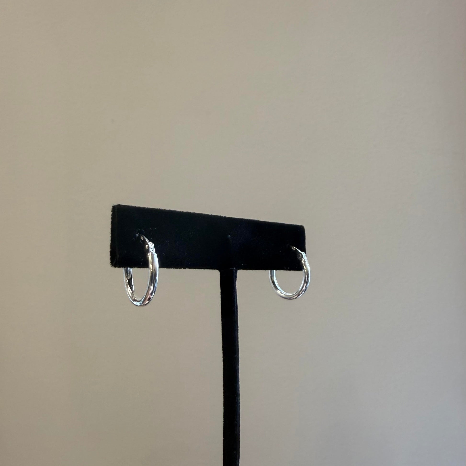 Small Nina Hoops Plain - Silver