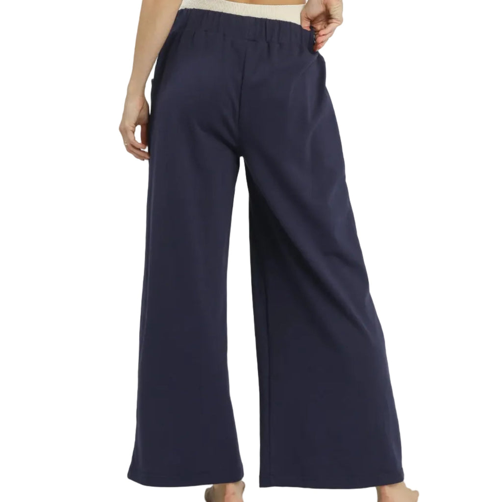French Terry Wide Leg - Navy