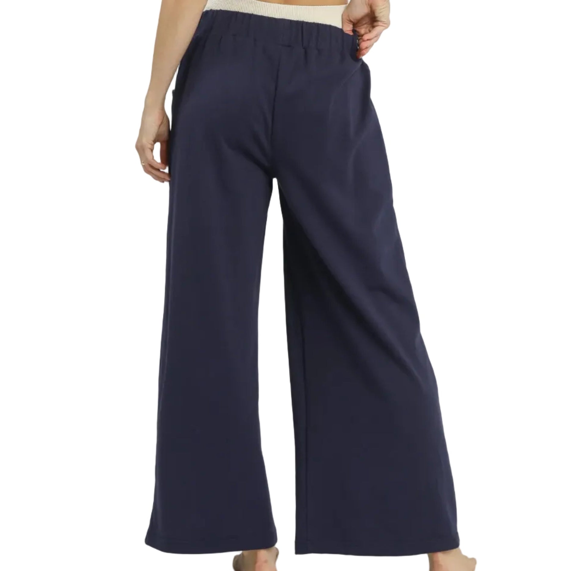 French Terry Wide Leg - Navy
