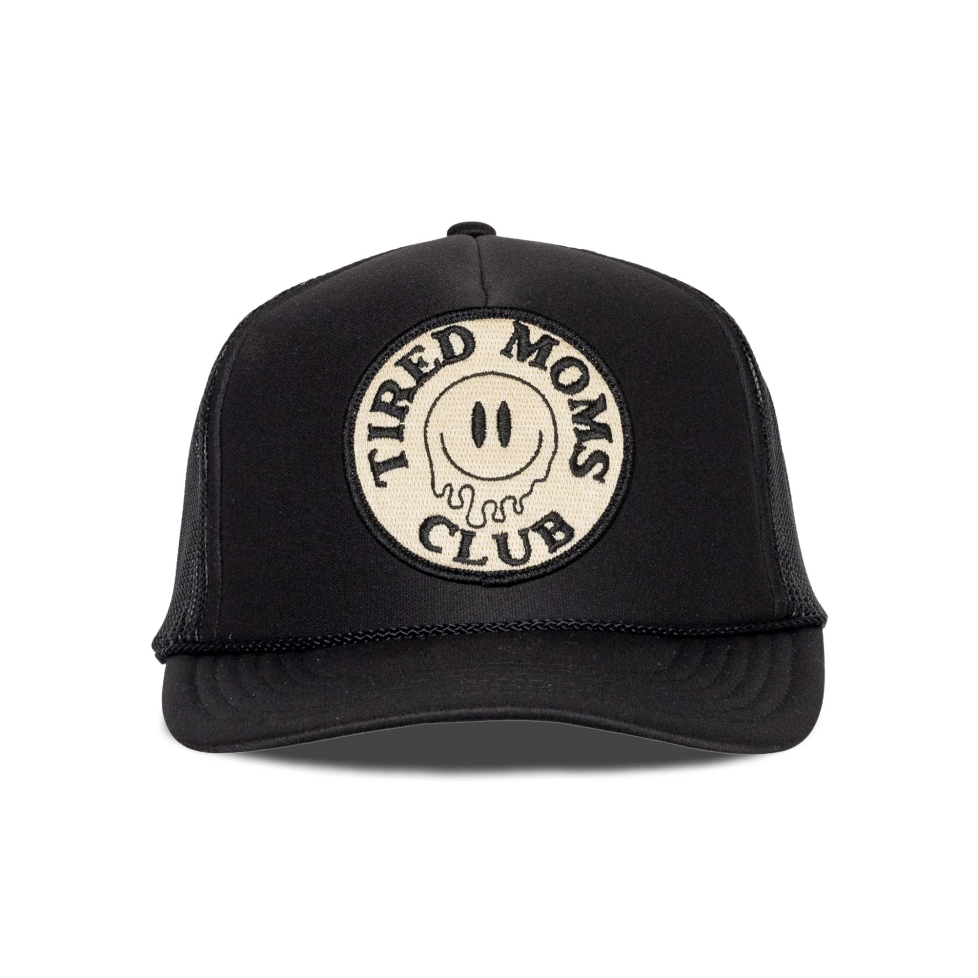Tired Moms Club Trucker Hat in Black