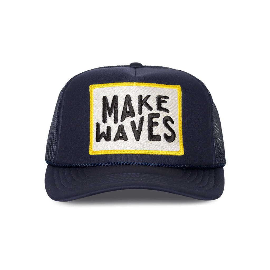 Make Waves Trucker Hat in Navy