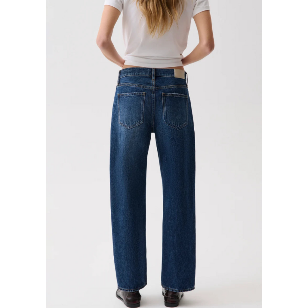 Lexi Mid Rise Bowed Straight - Moonwave