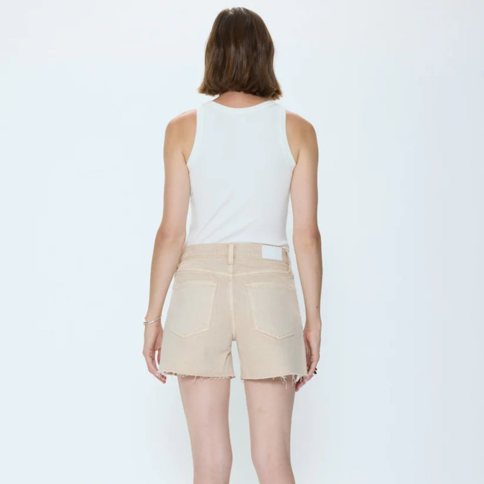 Kennedy Mid Rise Cut Off Short - Honey