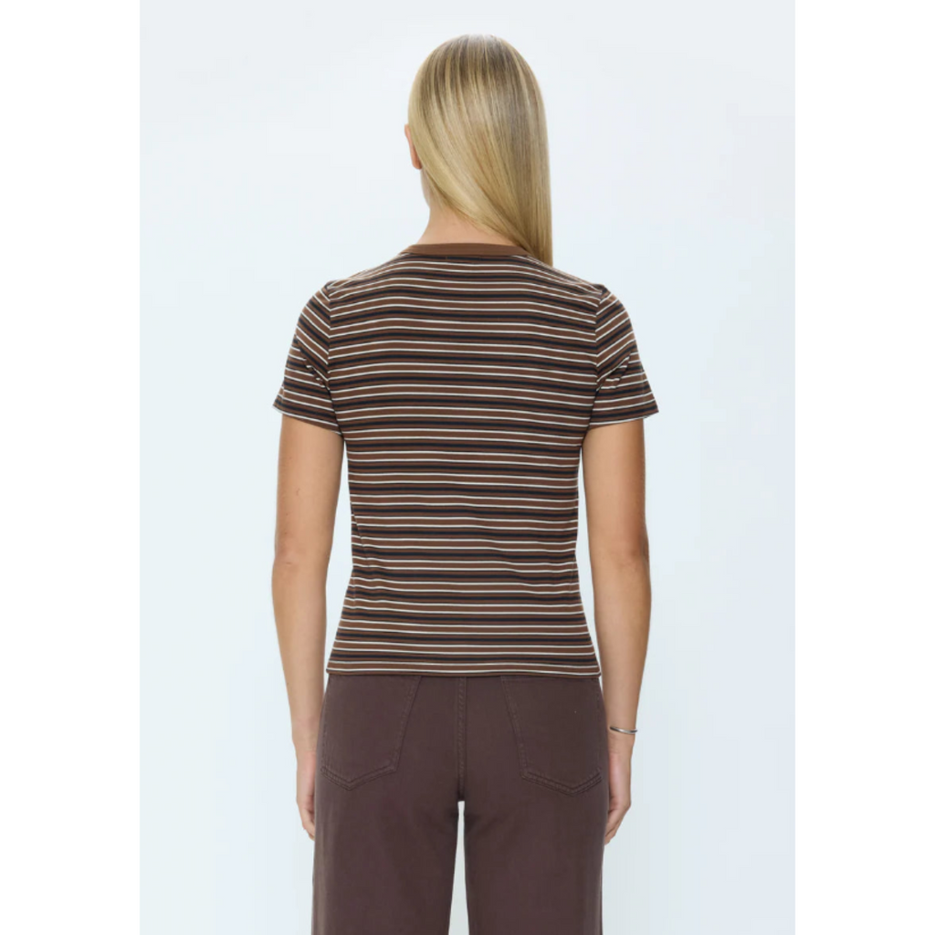 Alba Short Sleeve T - Brown Stripe