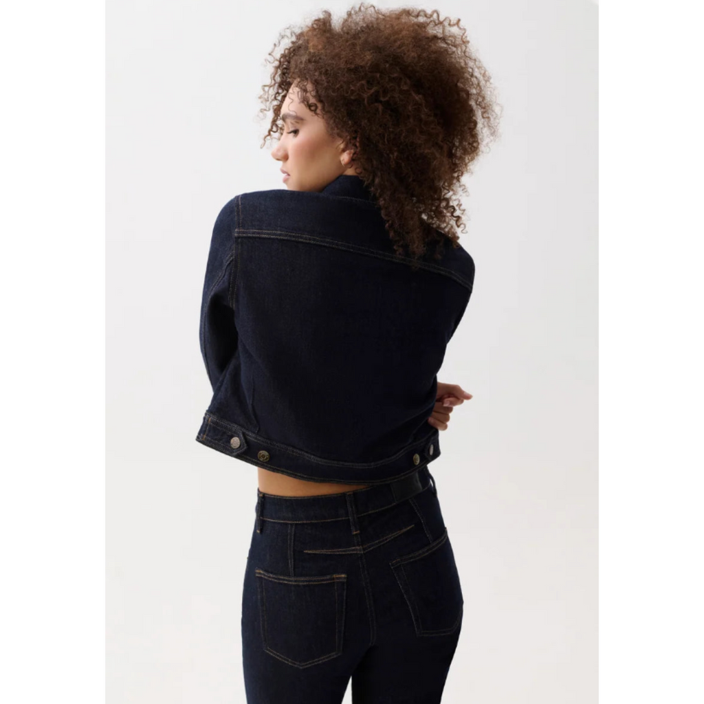 Leonie Cropped Denim Jacket - Nightfall