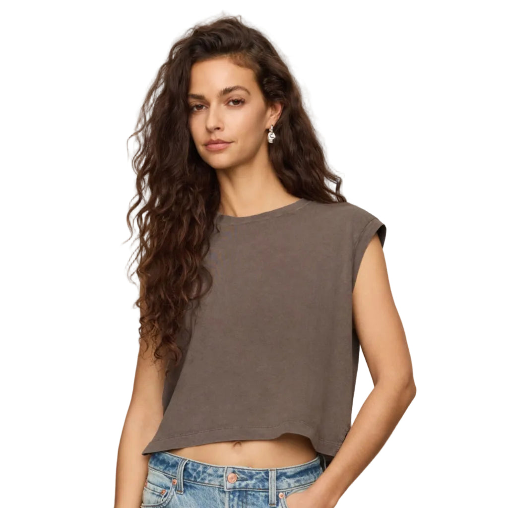 Flex Sleeveless Tee - Pebble Coast