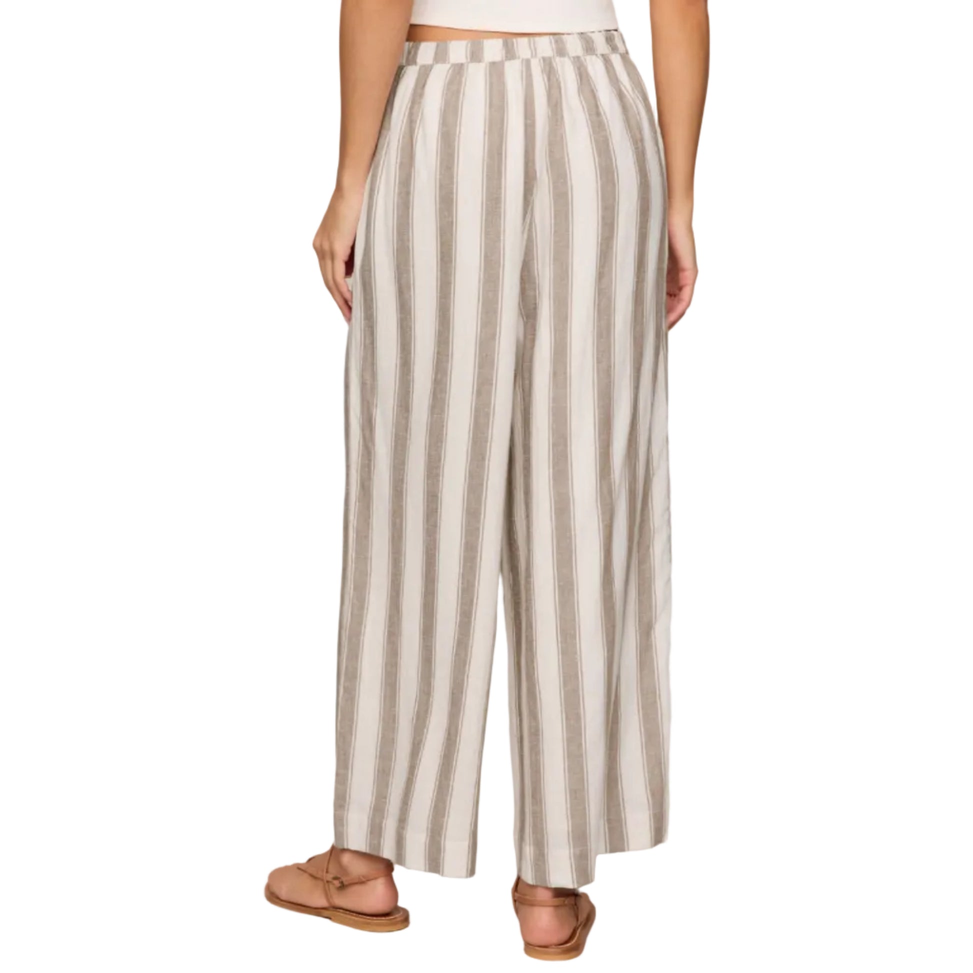 The Perfect Striped Pant - Light Toffee
