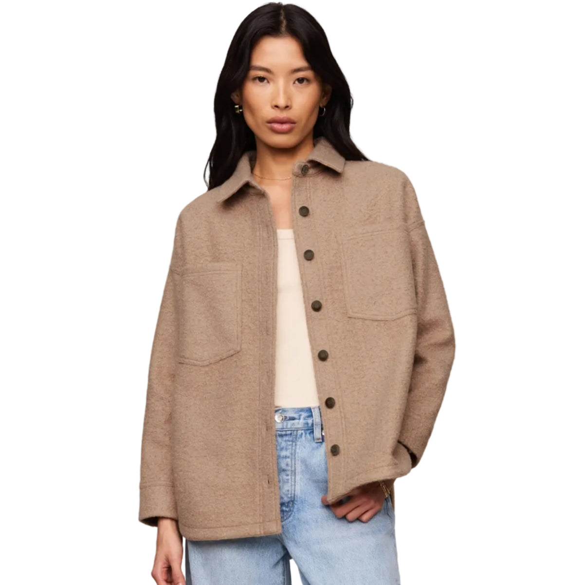 All Day Poodle Knit Jacket - Camel