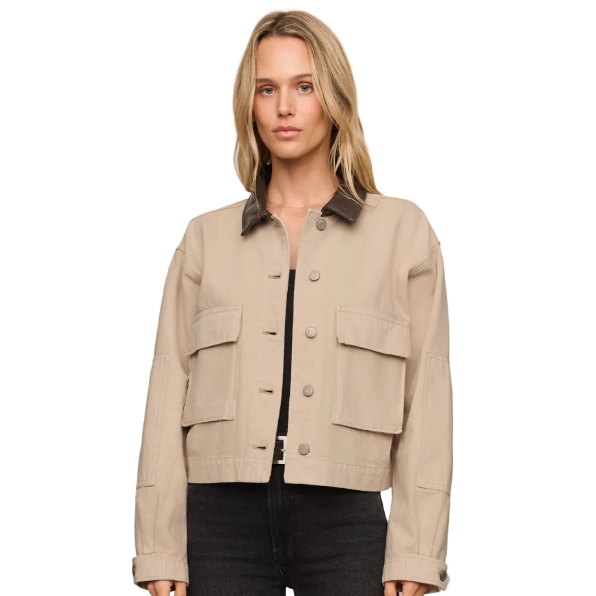 Rey Cropped Chore Jacket - Soapstone