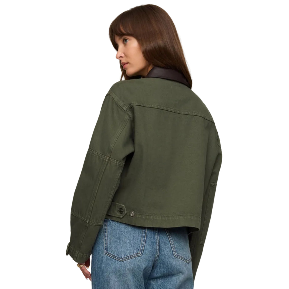 Rey Cropped Chore Jacket - Dusk Sage