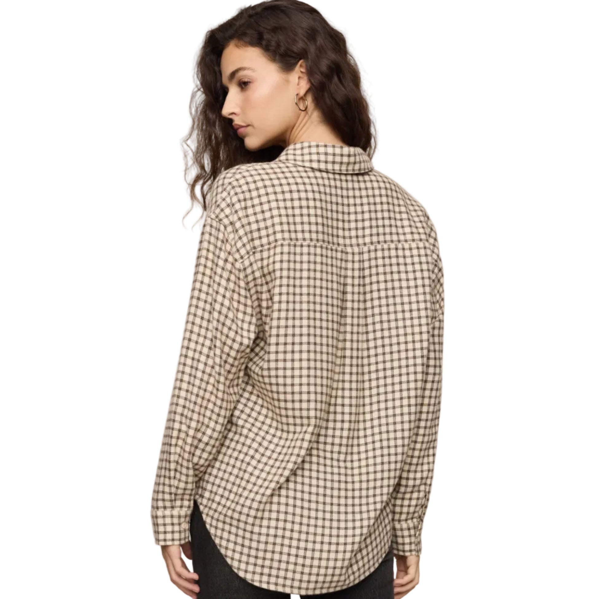 River Plaid Button Up - Dark Chocolate