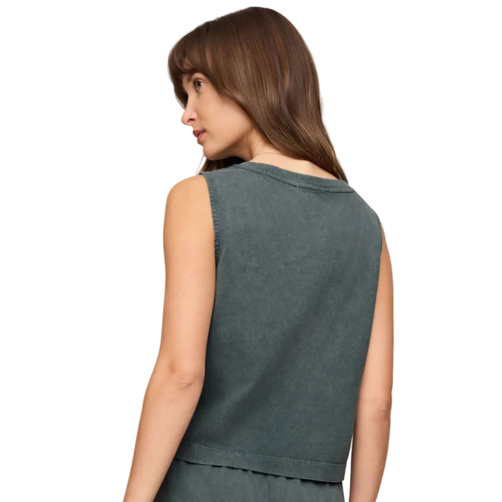 Sloane V-Neck Top - Emerald Cove