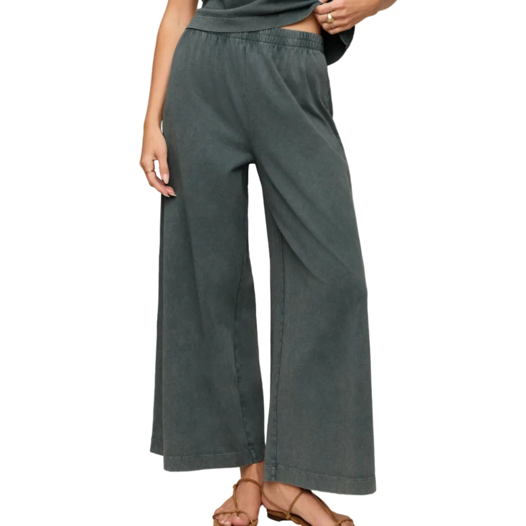 Scout Jersey Crop Flare Pant - Emerald Cove