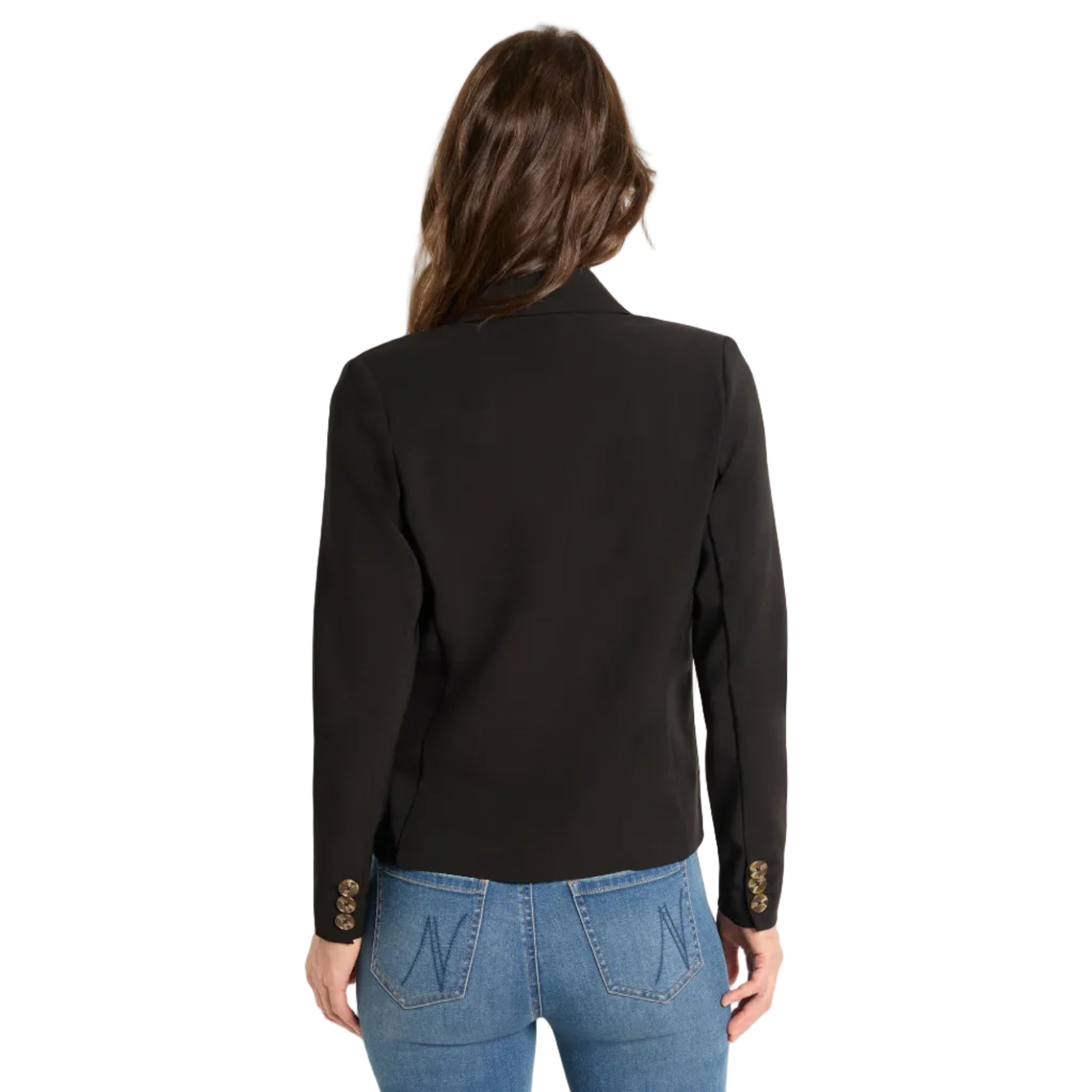 Sleek Stretch Blazer - Black Onyx